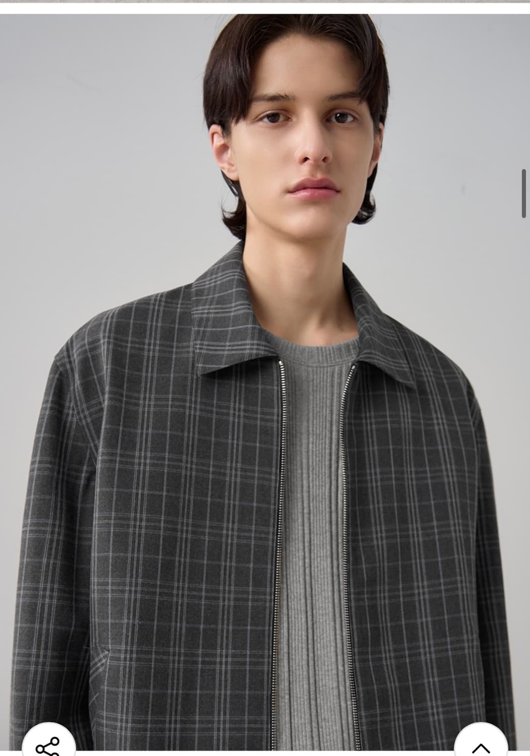 (새상품)(XL) 드로우핏 스테이블 레이어 체크 자켓 [GREY] 상품이미지6