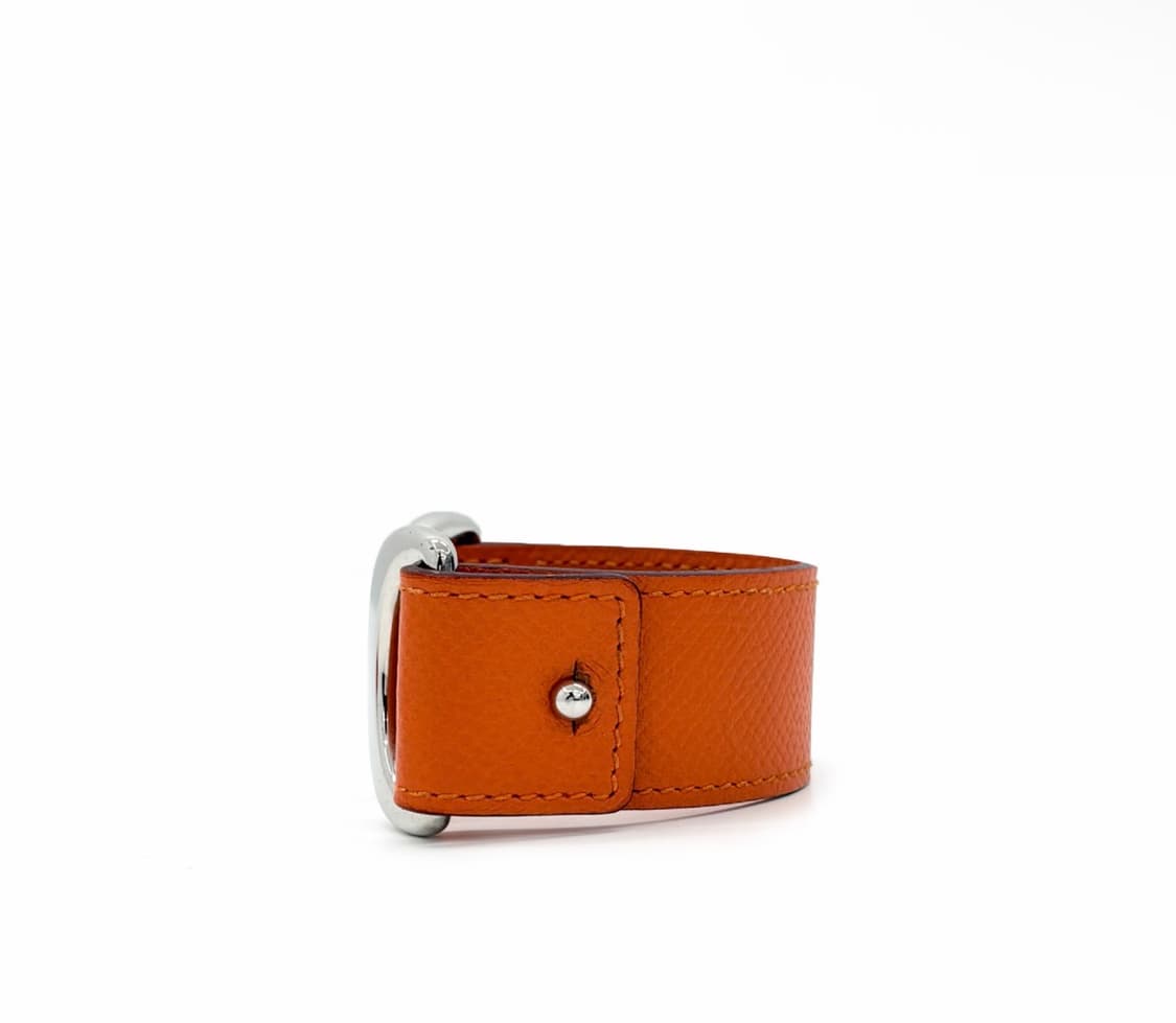 [XS] 에르메스 여성 레더 파반느 H 버클 브레이슬릿 팔찌 오렌지 은장 상품이미지2