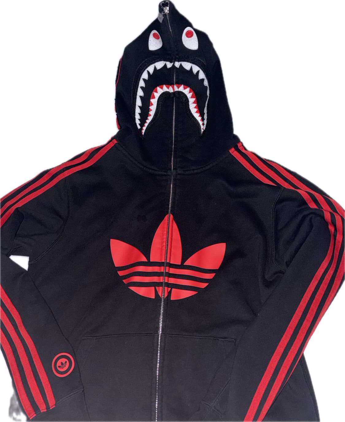 아디다스 x 베이프 얼티밋 샤크 후드 블랙 상품이미지4