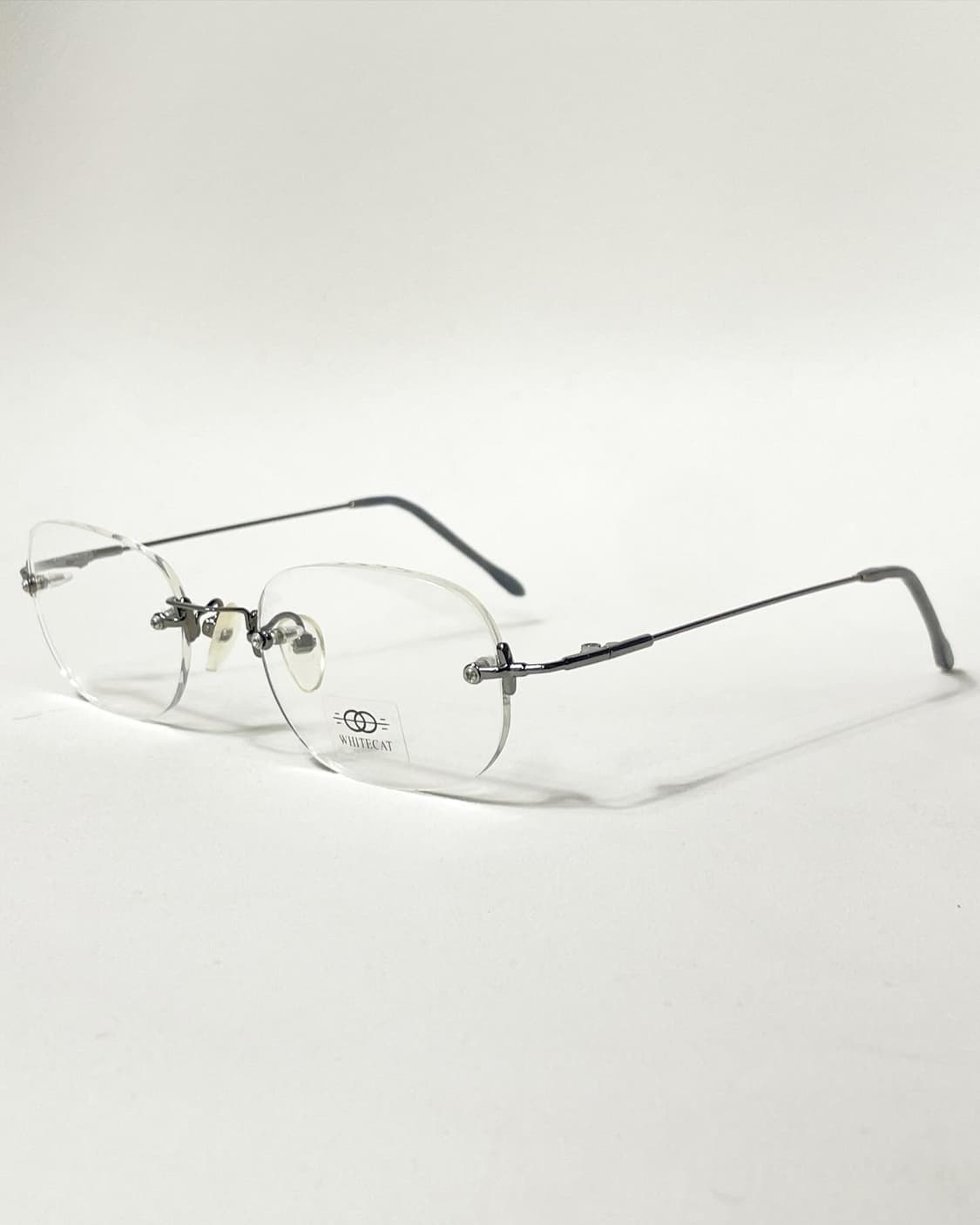 90s 미국제 White Cat 무테 라운드 안경 상품이미지3