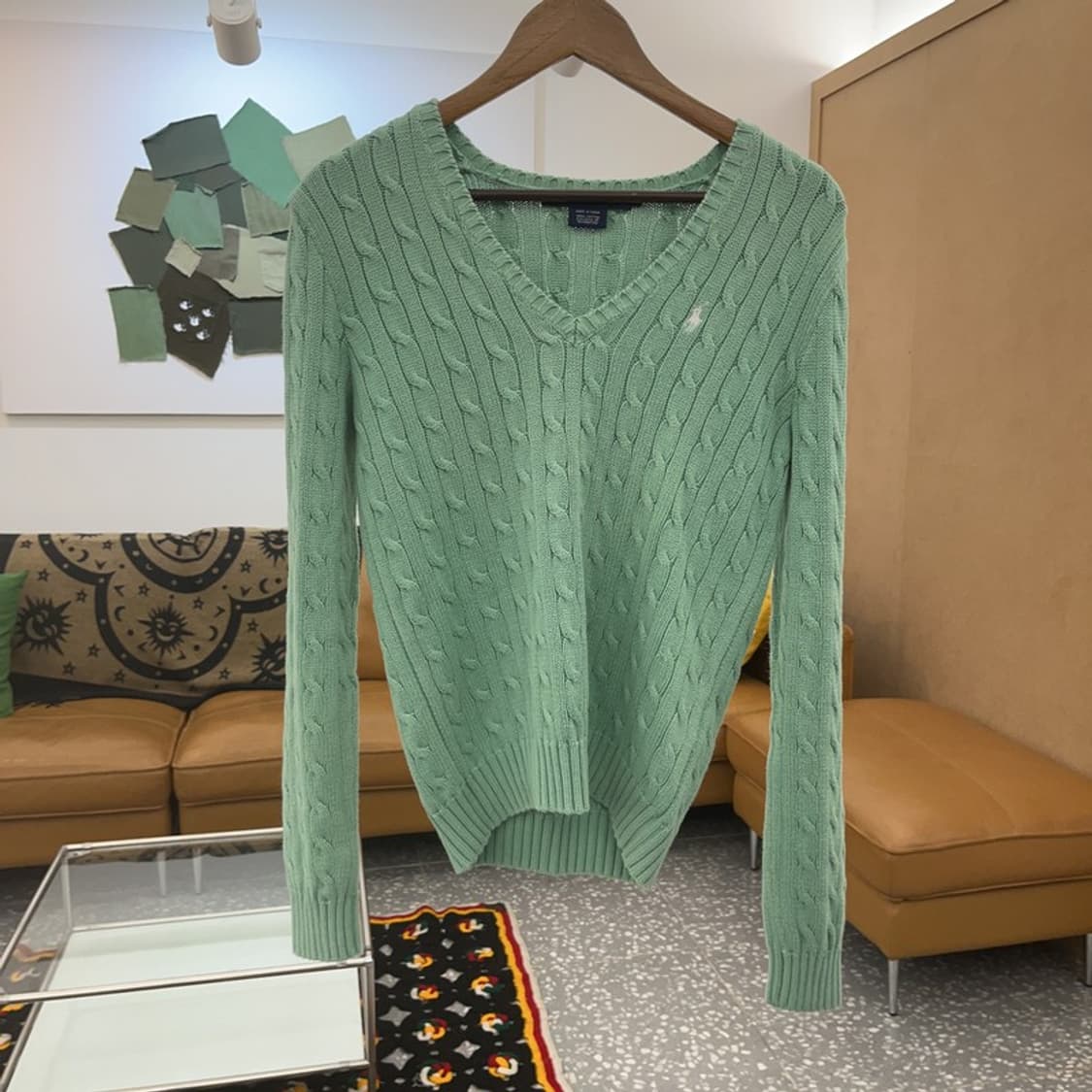 폴로 랄프로렌 폭닥 메로나민트 여리 꽈배기 니트 L C07767 상품이미지3