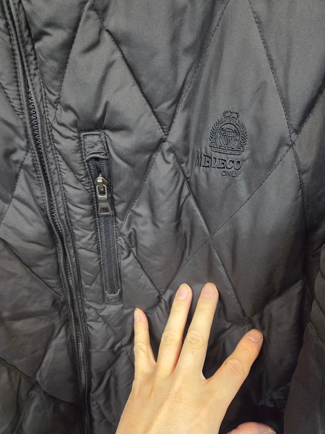 메데코 빅사이즈 다이아몬드 퀄팅 자켓 4xl 상품이미지3