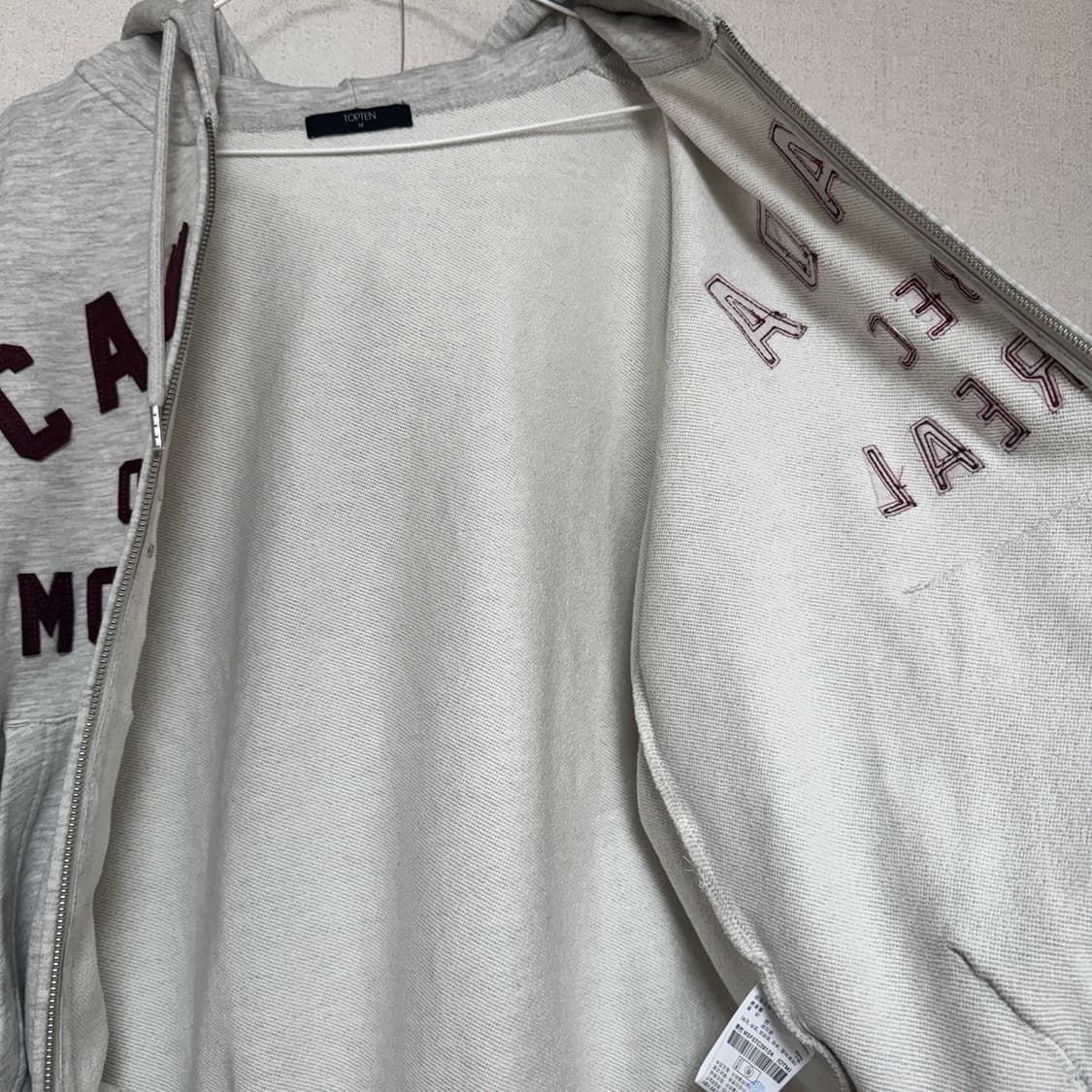 탑텐 남성 후드집업 M 팝니다! 상품이미지5