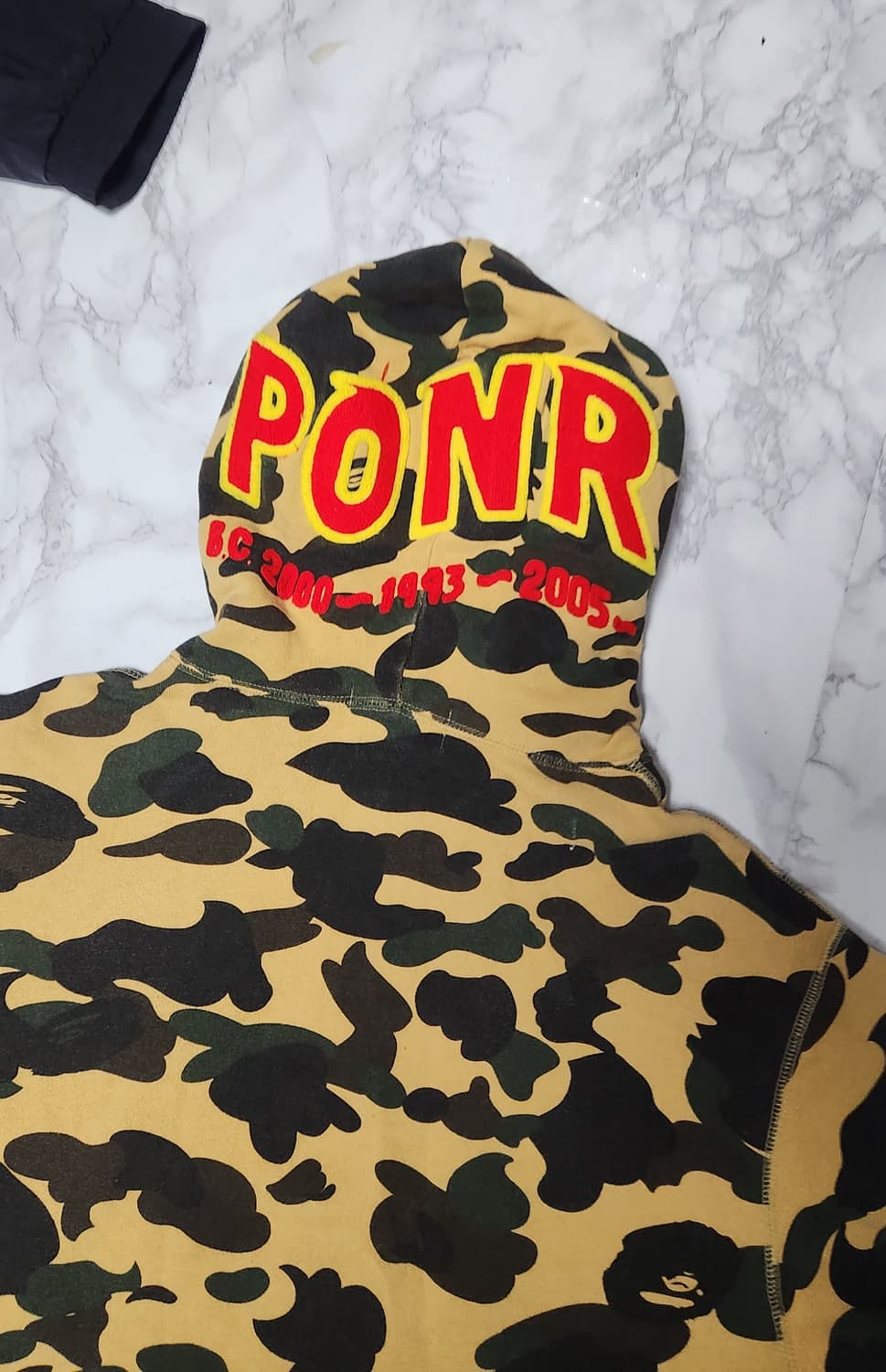 XXL 베이프 샤크 카모 황계 후드집업 자켓 상품이미지5