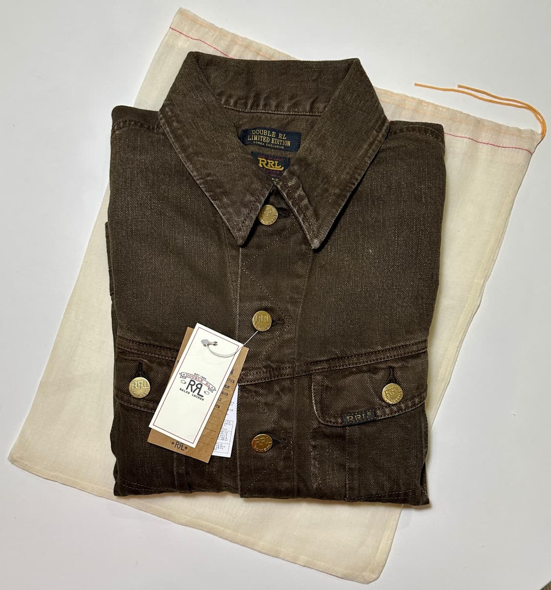RRL 더블알엘 한국 한정판 LOT 271 브라운 S사이즈 신품 상품이미지2