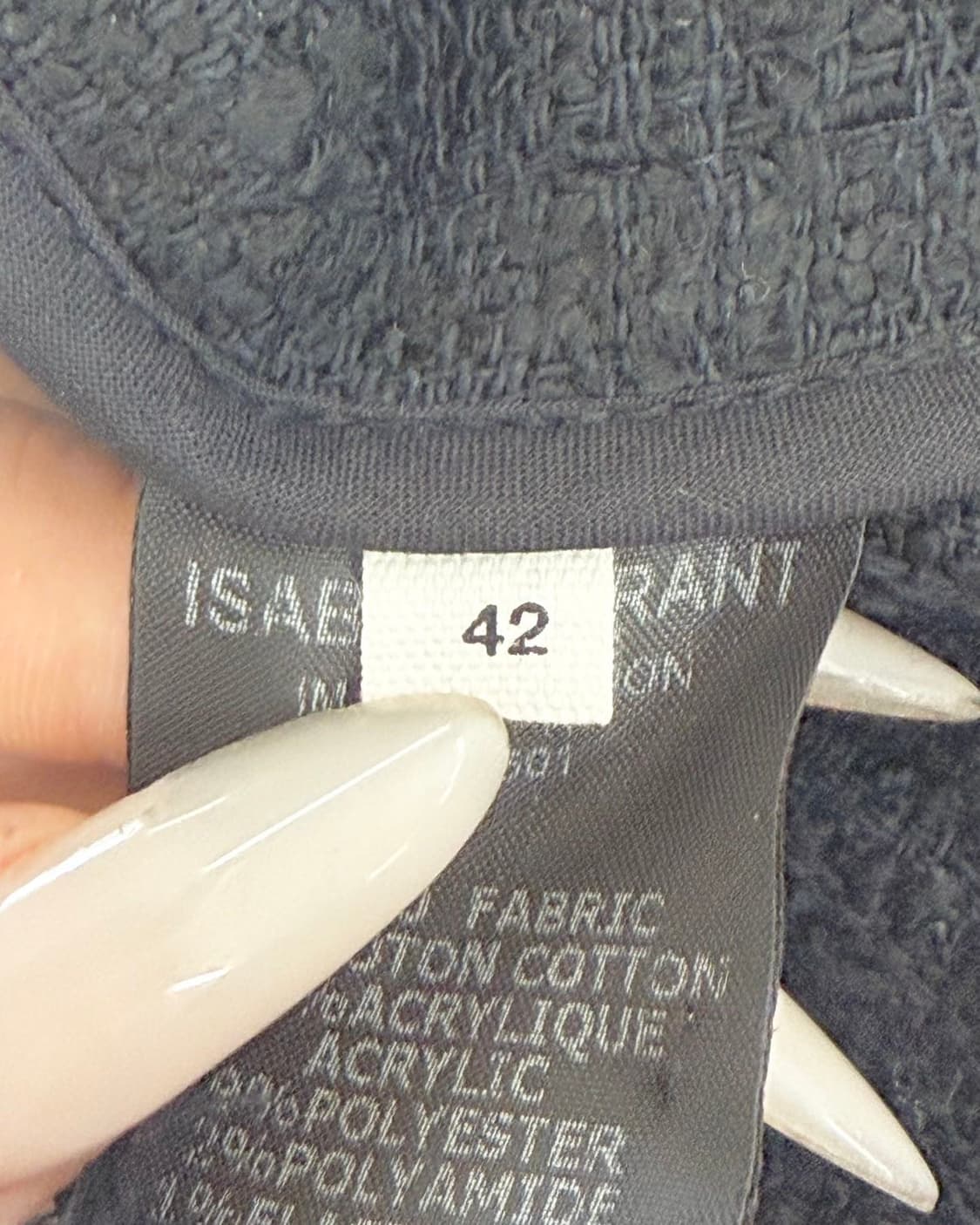 이자벨 마랑 에뚜왈 검정 더블 브레스티드 트위드 자켓  상품이미지8