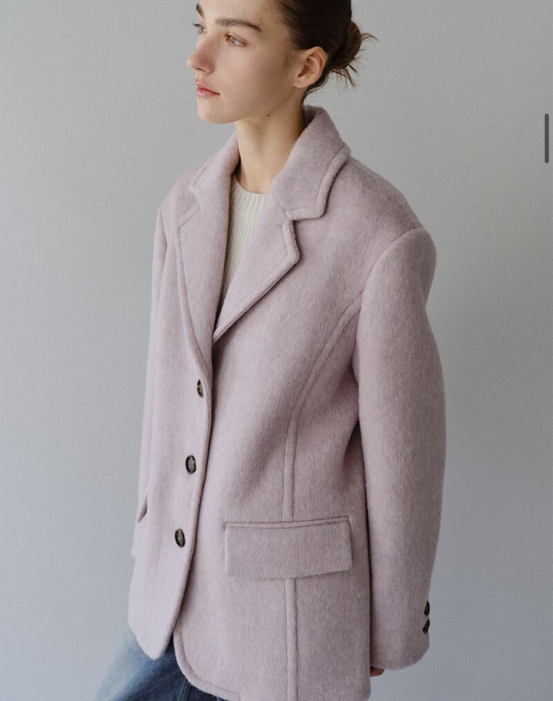 모한 울 블레이저 코트 라벤더 상품이미지2