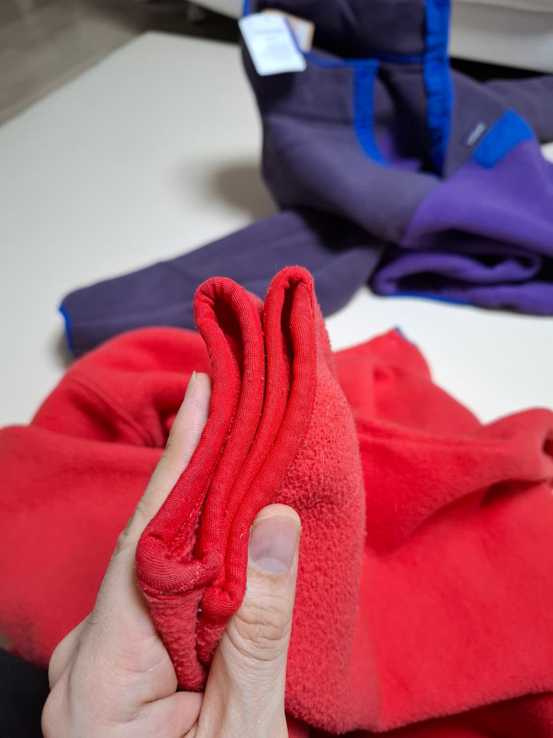 XL 파타고니아 90s 신칠라 플리스 풀오버 오렌지 레드 상품이미지6