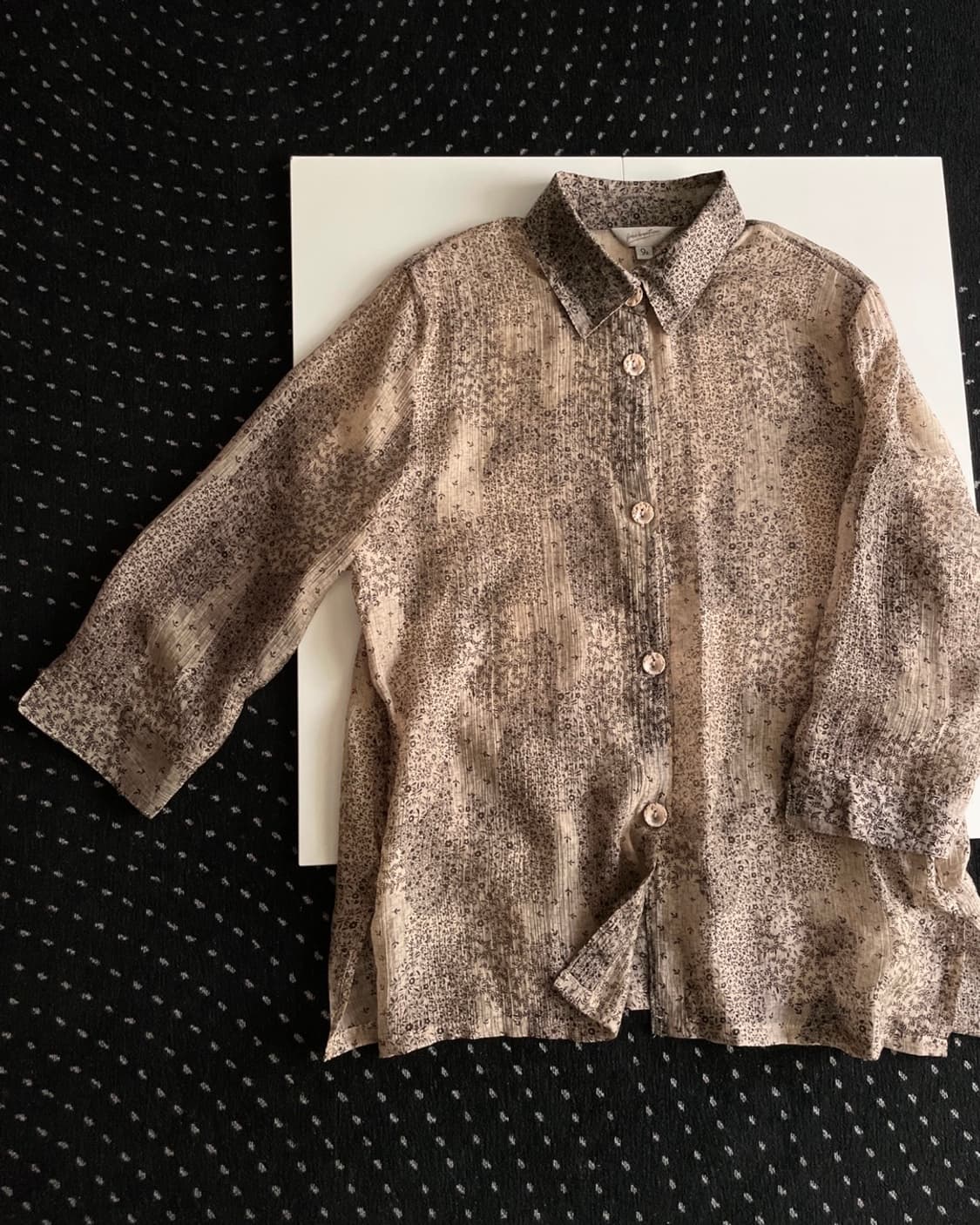 patterned sheer blouse 상품이미지7