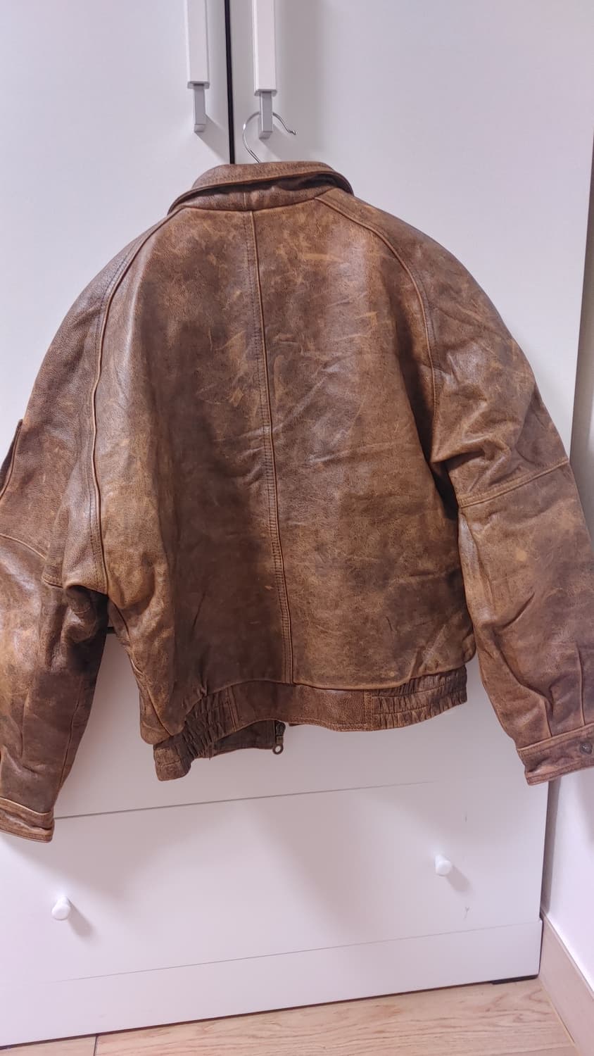 소가죽 빈티지 브라운 A2 자켓 M 상품이미지2
