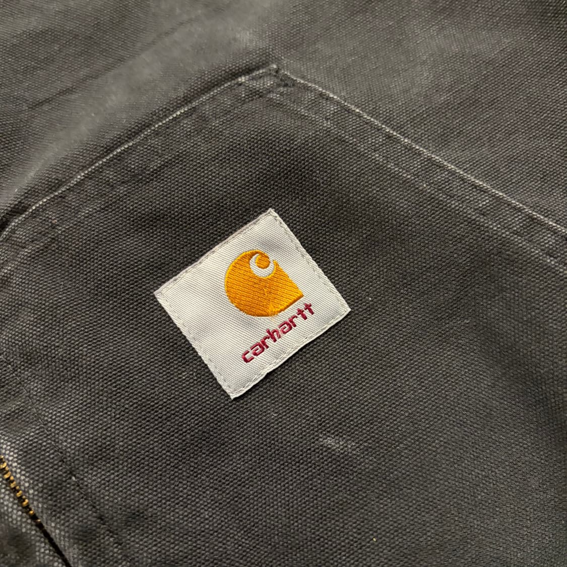 [XL] 칼하트 빈티지 자수 후드 워크 자켓 블랙 C483 상품이미지8