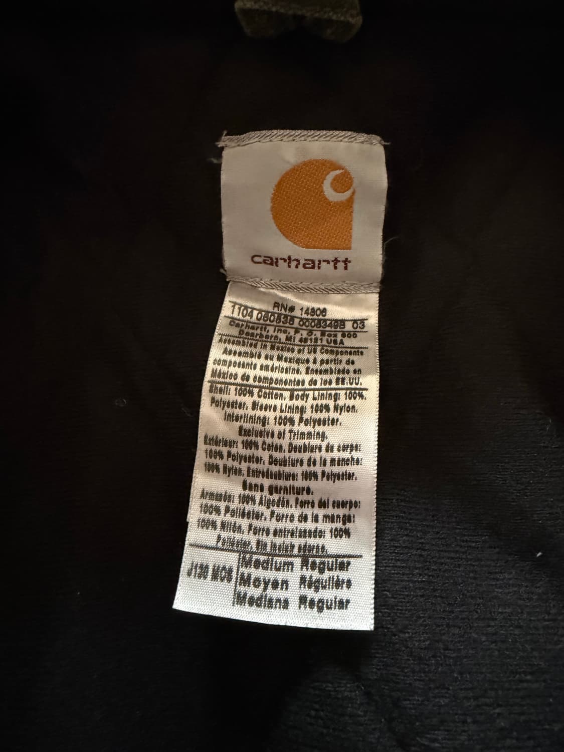 [M] 칼하트 j130 샌드스톤 덕 액티브 자켓 모스 상품이미지4