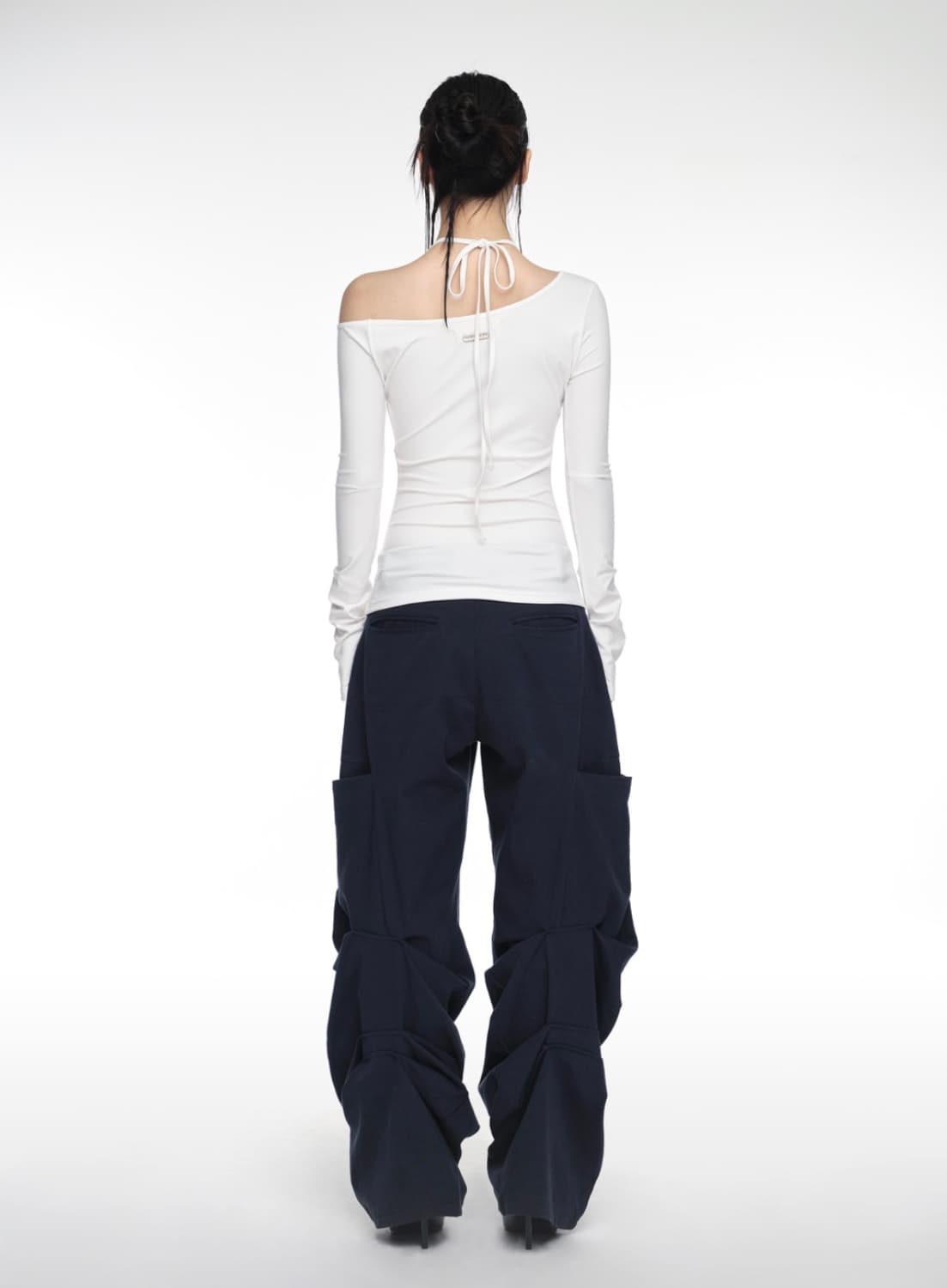 나체 PINTUCK WIDE PANTS MARINE BLUE 상품이미지3