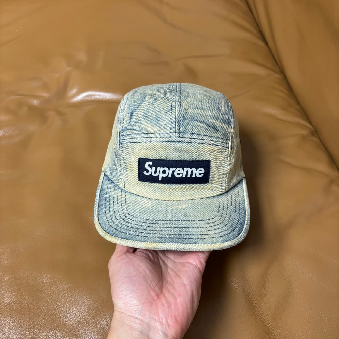 Supreme 슈프림 24ss 워시더 더티 데님 캠프캡 모자 Denim 상품이미지2