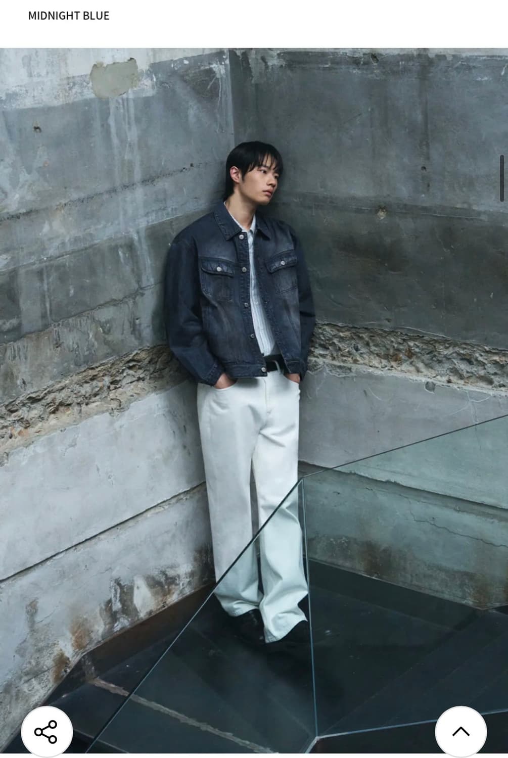 (새상품)(XL)[서강준 PICK]드로우핏 로우 스모크 데님 트러커 자켓 상품이미지3