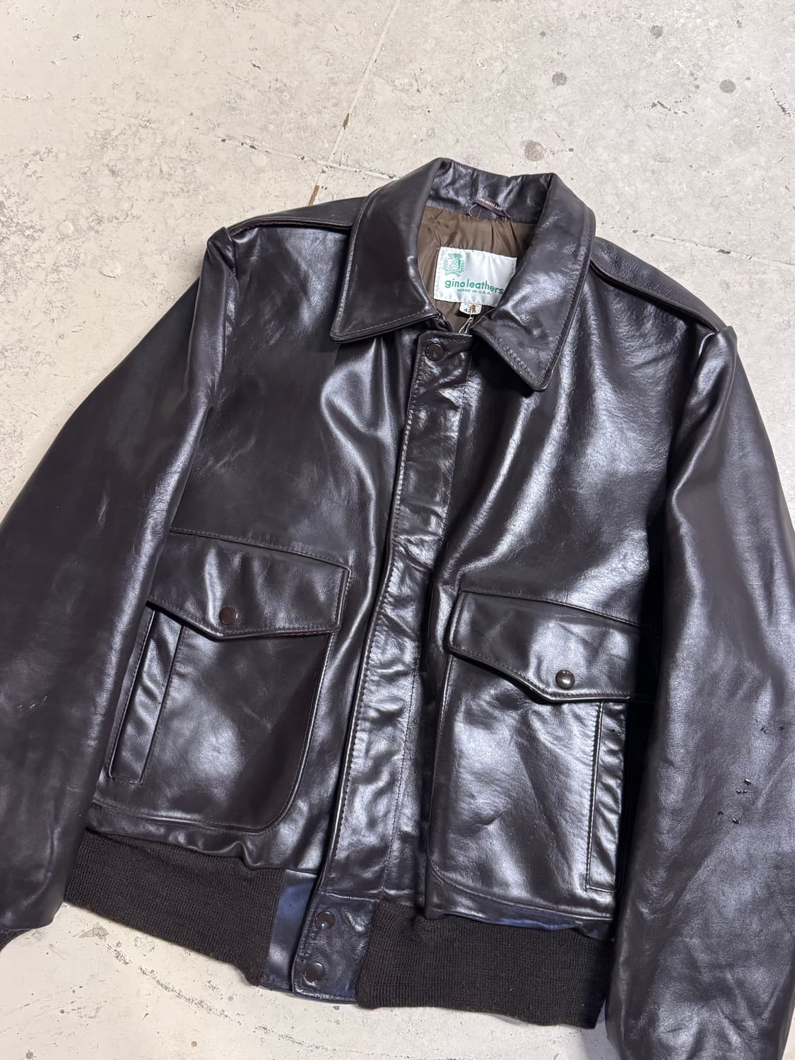 Gino Leathers A-2 가죽 자켓  상품이미지2