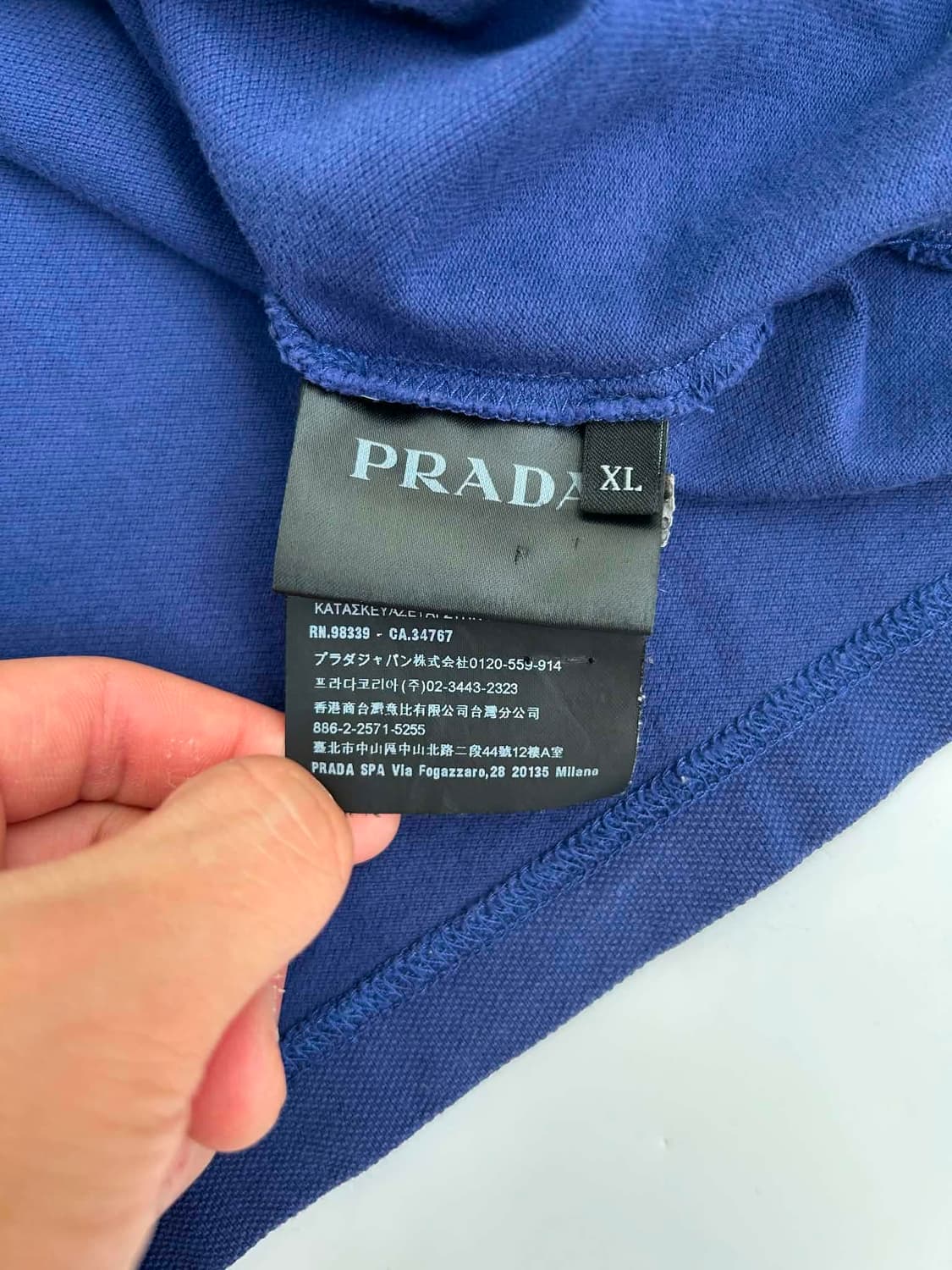 [XL] 프라다 로고 패치 pk 반팔 카라티 폴로 셔츠 상품이미지5