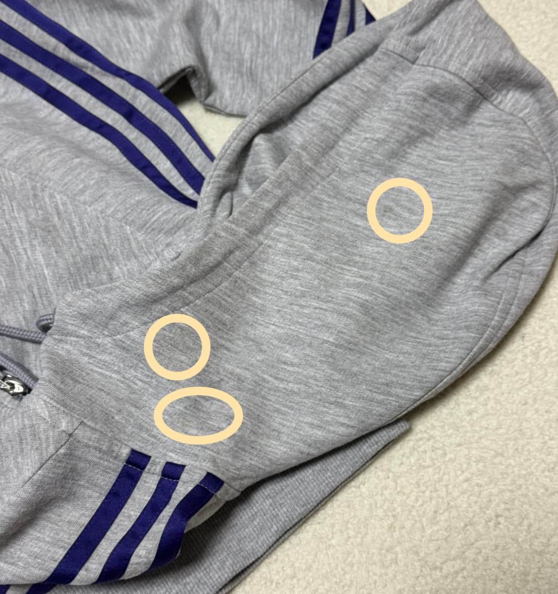 아디다스 그레이 퍼플 후드집업  상품이미지8