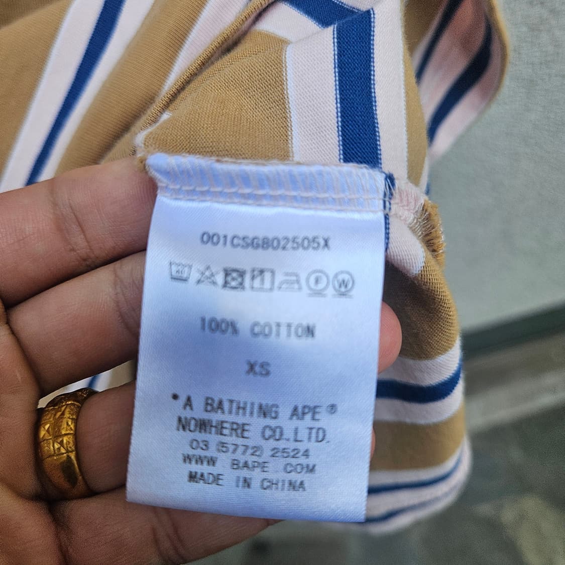  [xs] 베이프 스트라이프 슬리브리스 상품이미지4