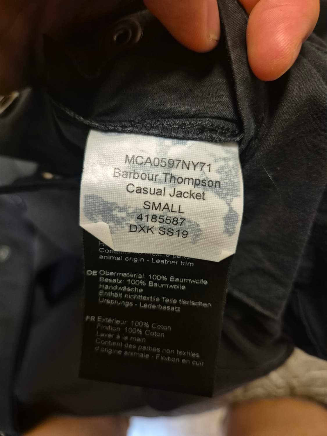 엔지니어드가먼츠 × 바버 톰슨 자켓 네이비 S 상품이미지6