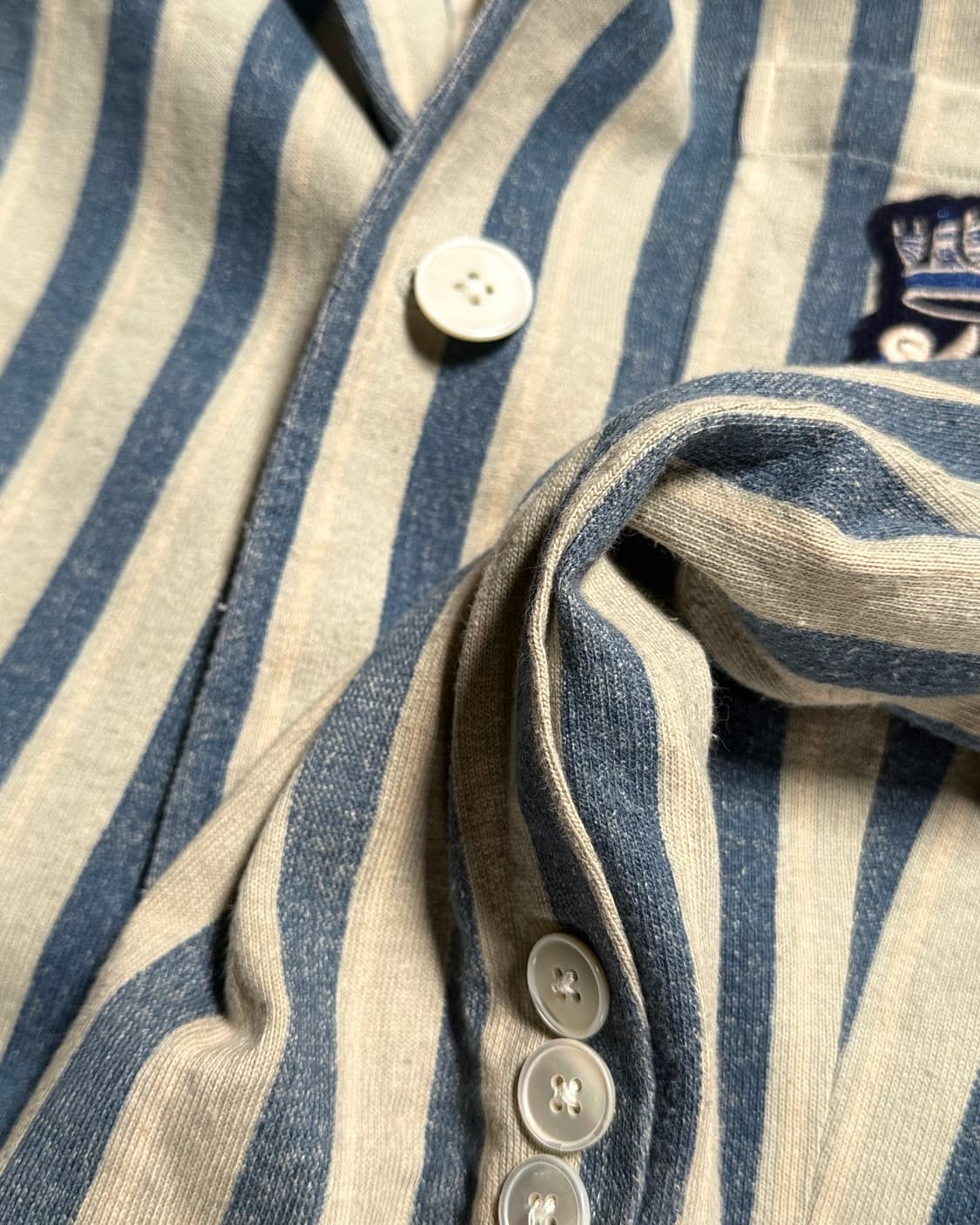 폴로 랄프로렌 스트라이프 앵커 패치 코튼 블레이저 자켓 6 상품이미지4