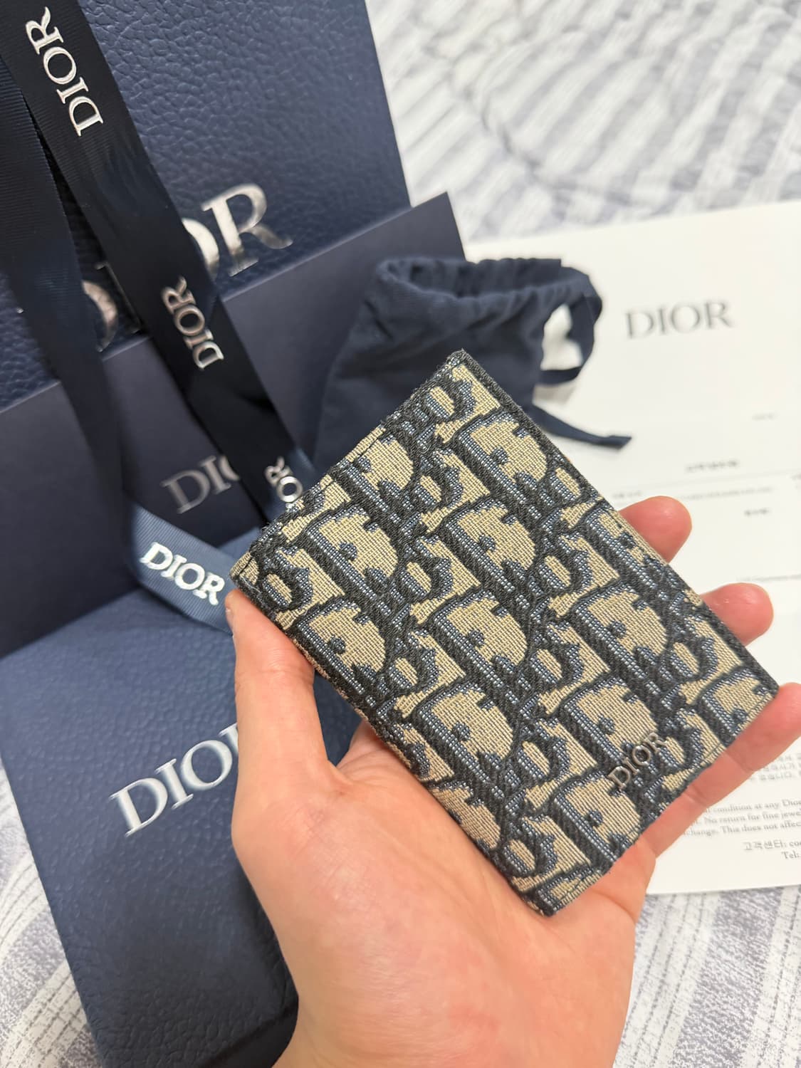 디올 오블리크 오거나이저 카드지갑 풀구성 상태 최상 상품이미지1