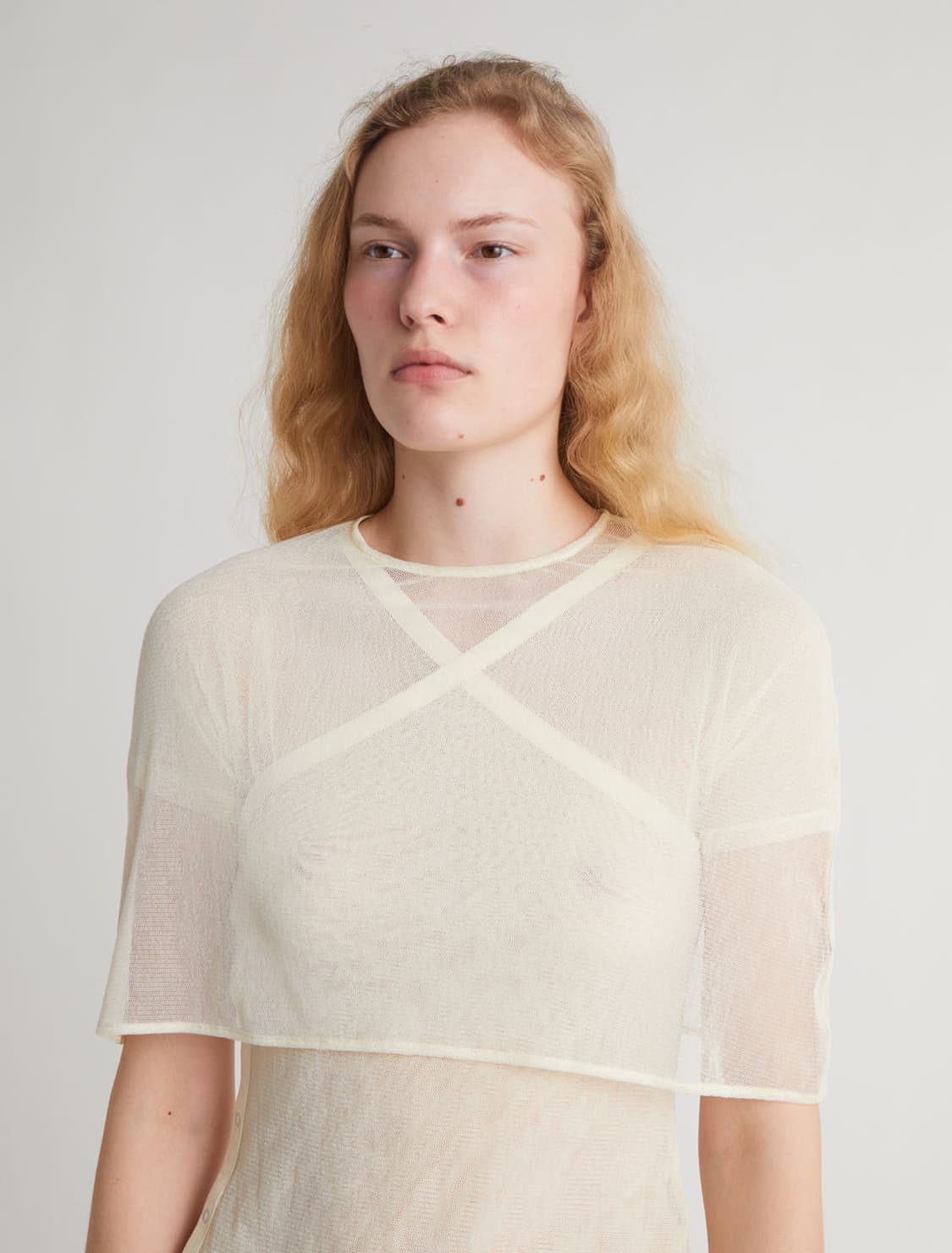 [XS/S,M/L]팔로마울 Boldo 케이프/오프 화이트 상품이미지4