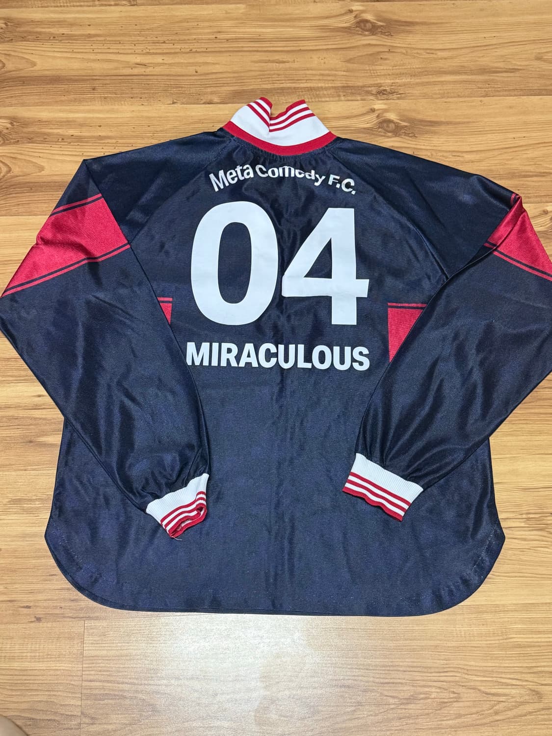 메타코미디클럽 ODOSHI 긴팔 티셔츠 네이비/레드 L 상품이미지2