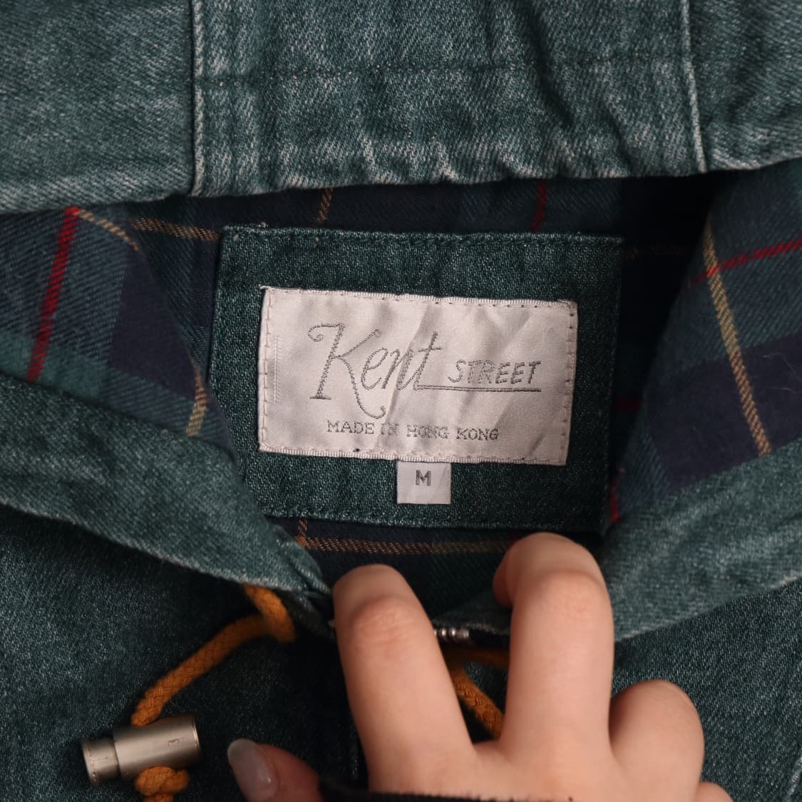 90's 일본빈티지 헤비코튼 컬러블록 후드자켓 A1418 상품이미지3