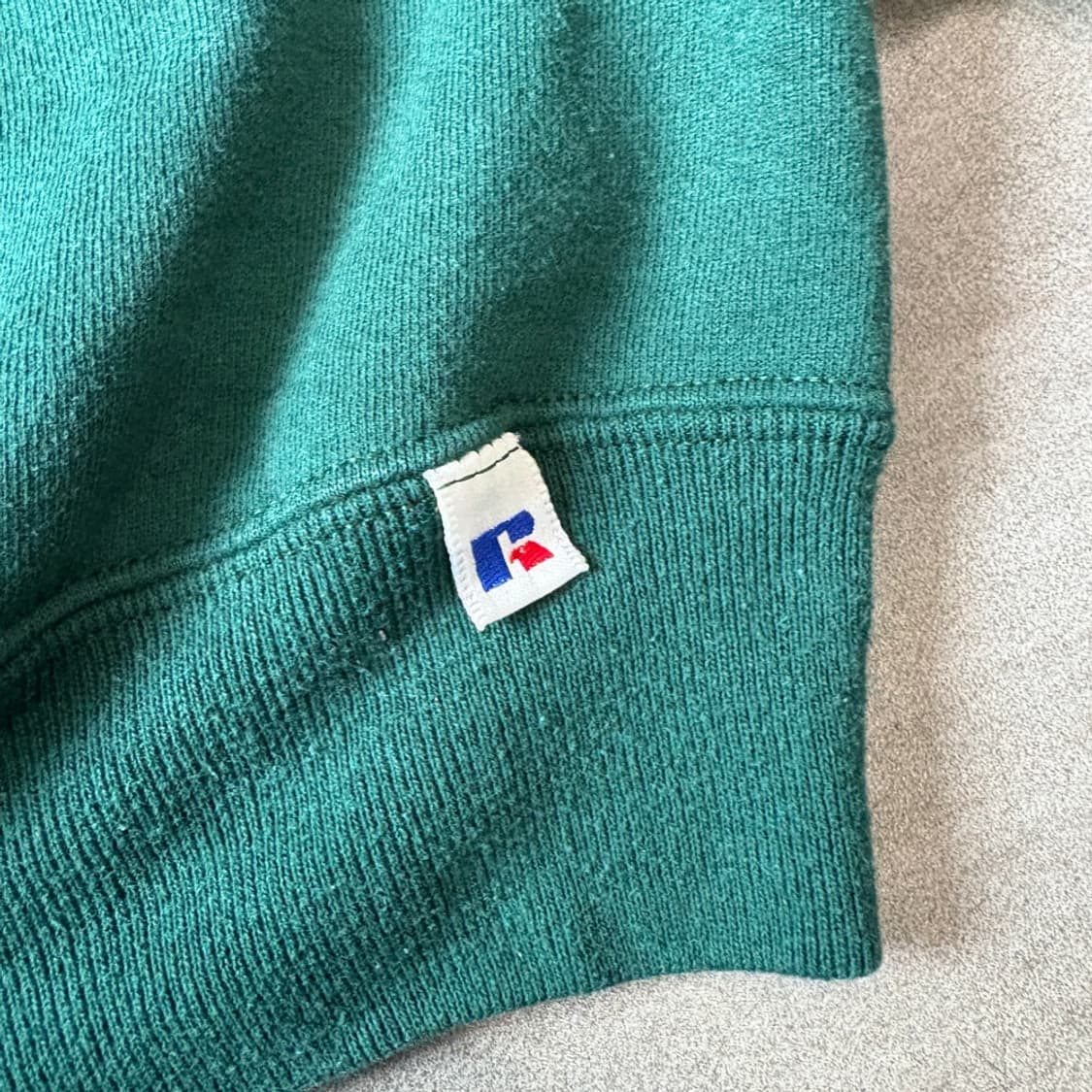 90s 90년대 미국 생산 러셀 블랭크 그린 스웻셔츠 상품이미지7