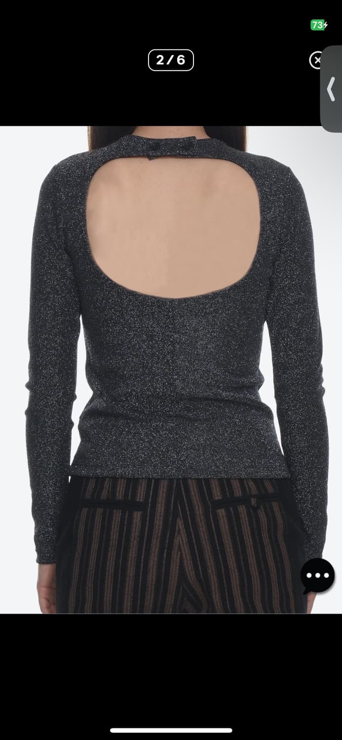 더오픈 프로덕트 글리터 백 홀 탑 상품이미지4