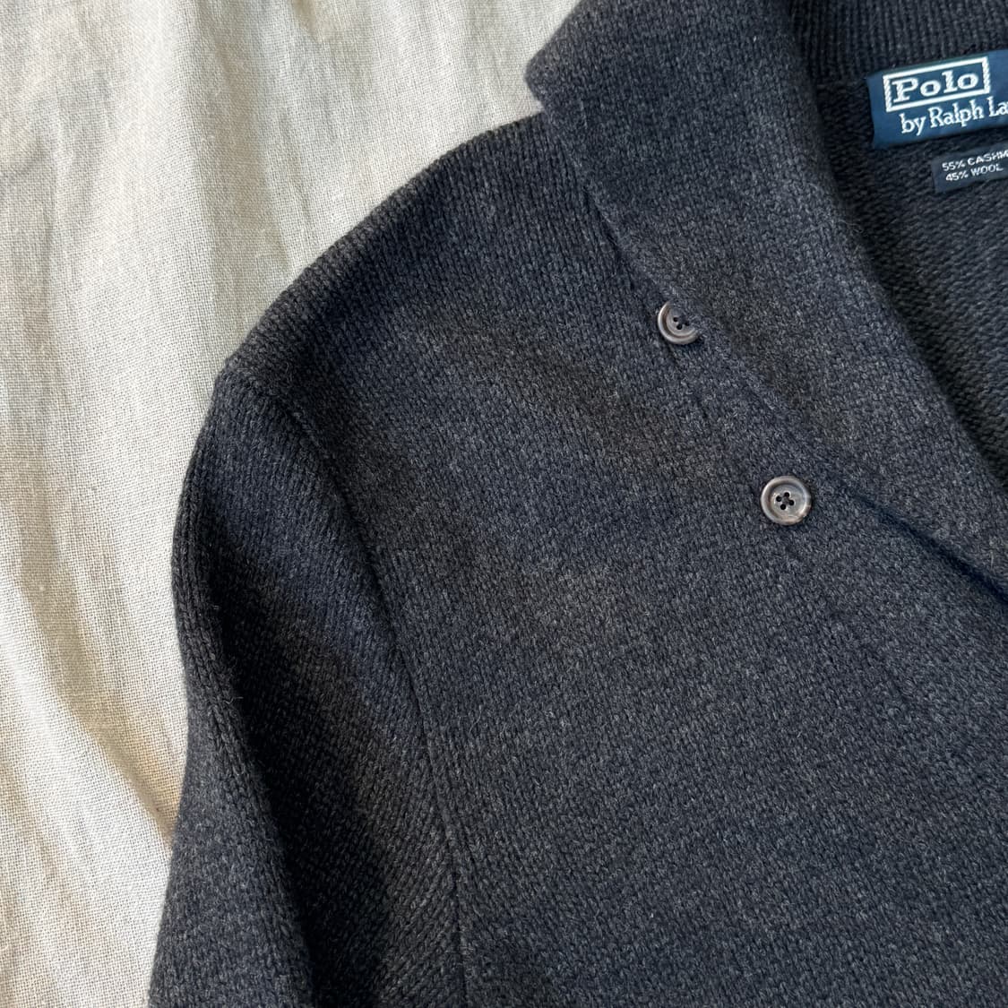 폴로랄프로렌 캐시미어 숄카라 가디건 L 상품이미지4
