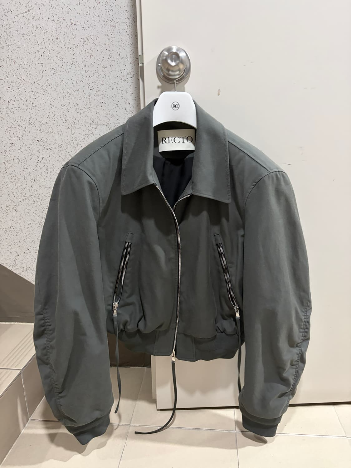 25 ss 렉토 팀 봄버 자켓 그레이 상품이미지6