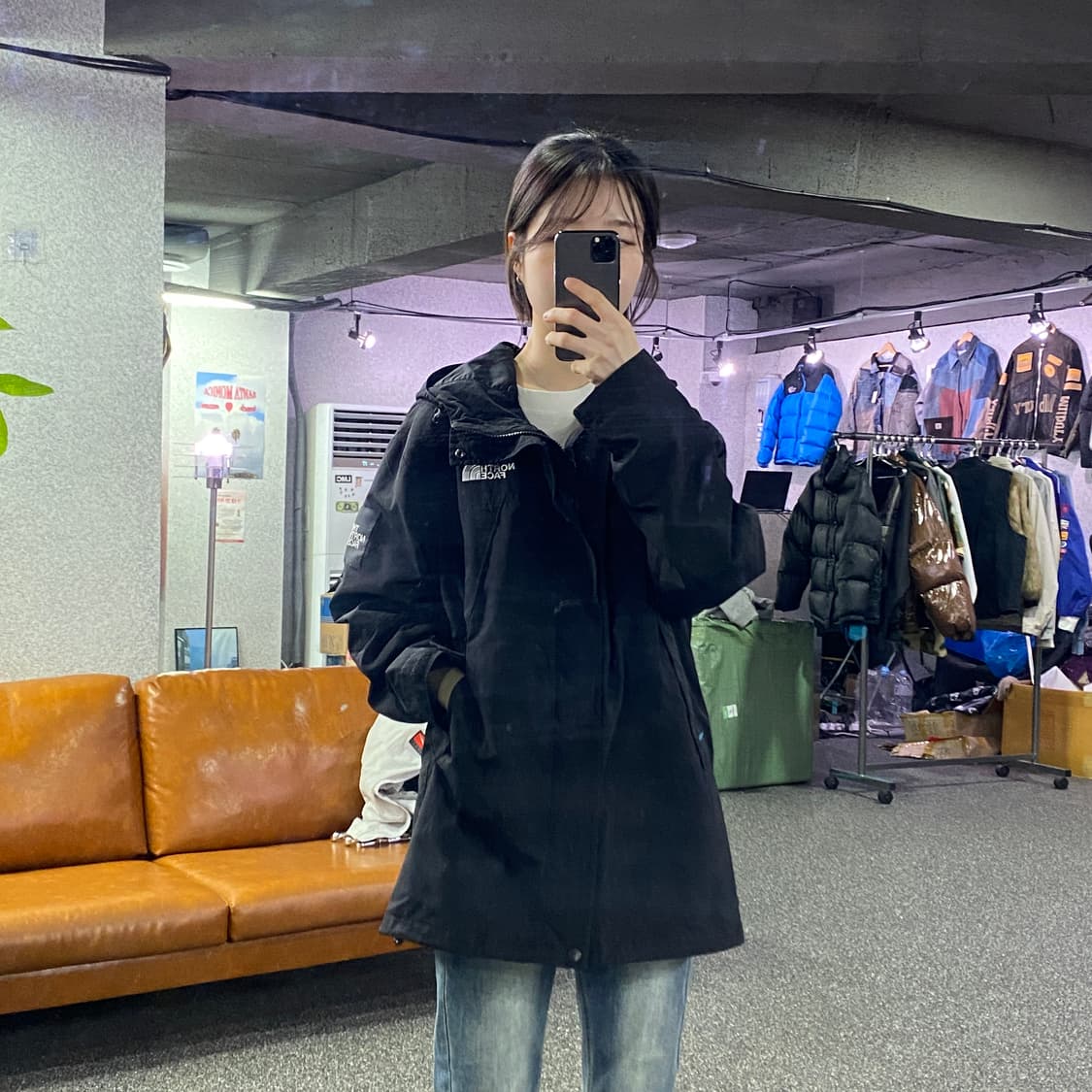 노스페이스 나일론 후드 스트링 바람막이 B4126 상품이미지1