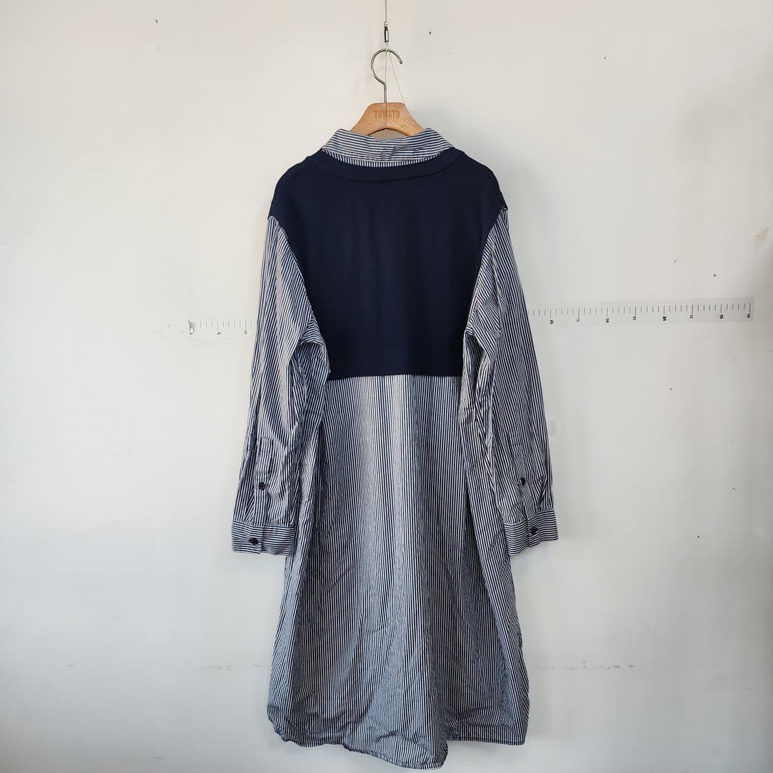 아이잗바바 네이비 스트라이프 셔츠 원피스 상품이미지3