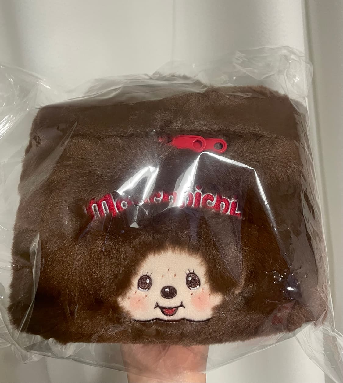 [새상품]몬치치 사각 퍼파우치 브라운 몬치치파우치 상품이미지1