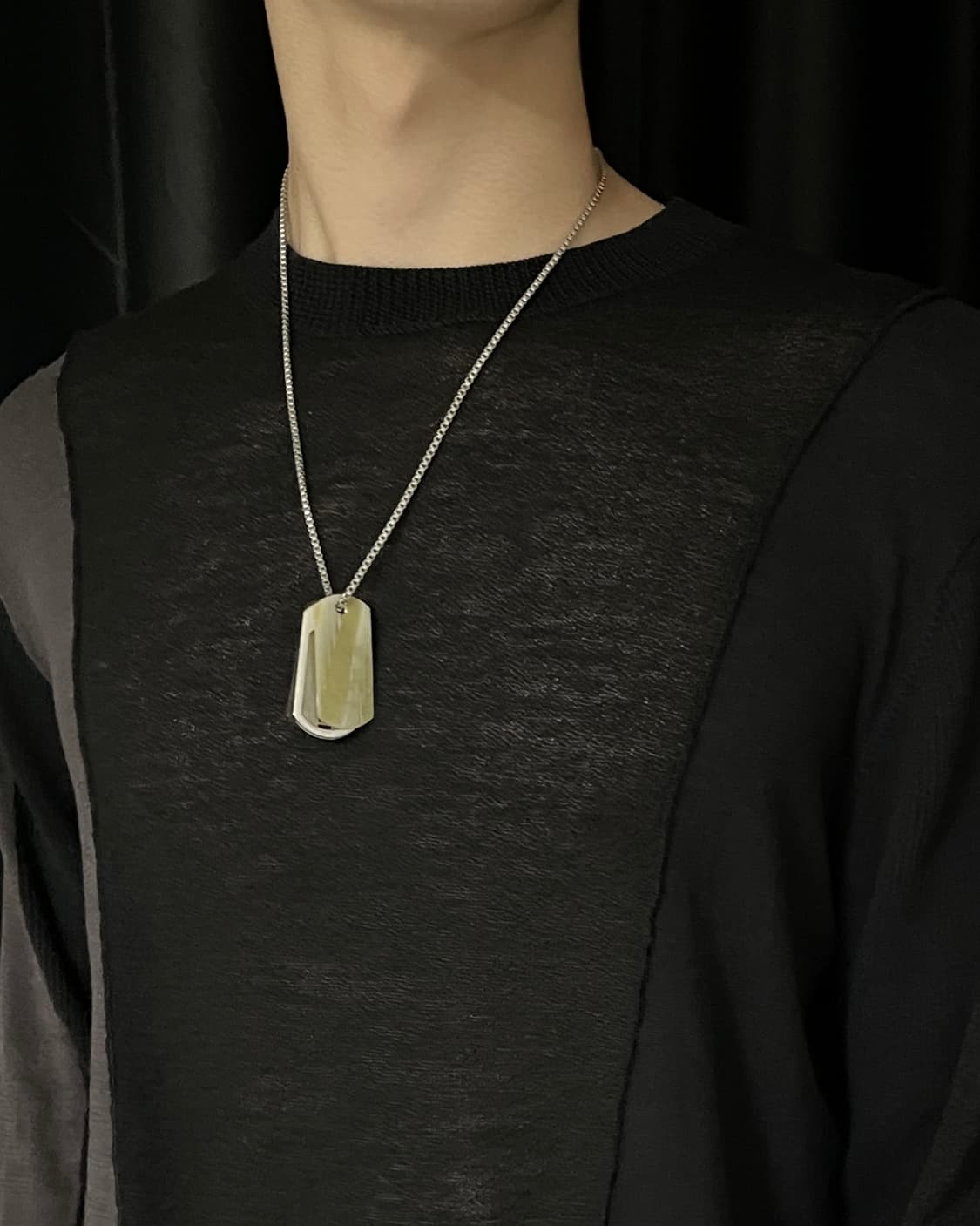 DKNY  믹스 시스루 패브릭 롱슬리브 상품이미지2