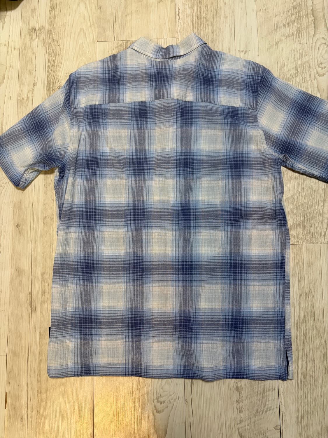 [M]파타고니아 블루 체크 반팔 셔츠 상품이미지5