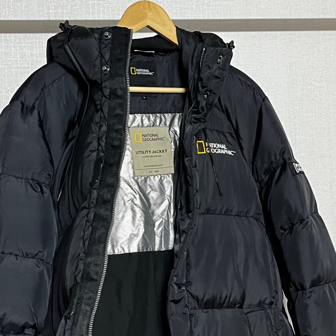 내셔널지오그래픽 블랙 롱패딩 L 상품이미지5