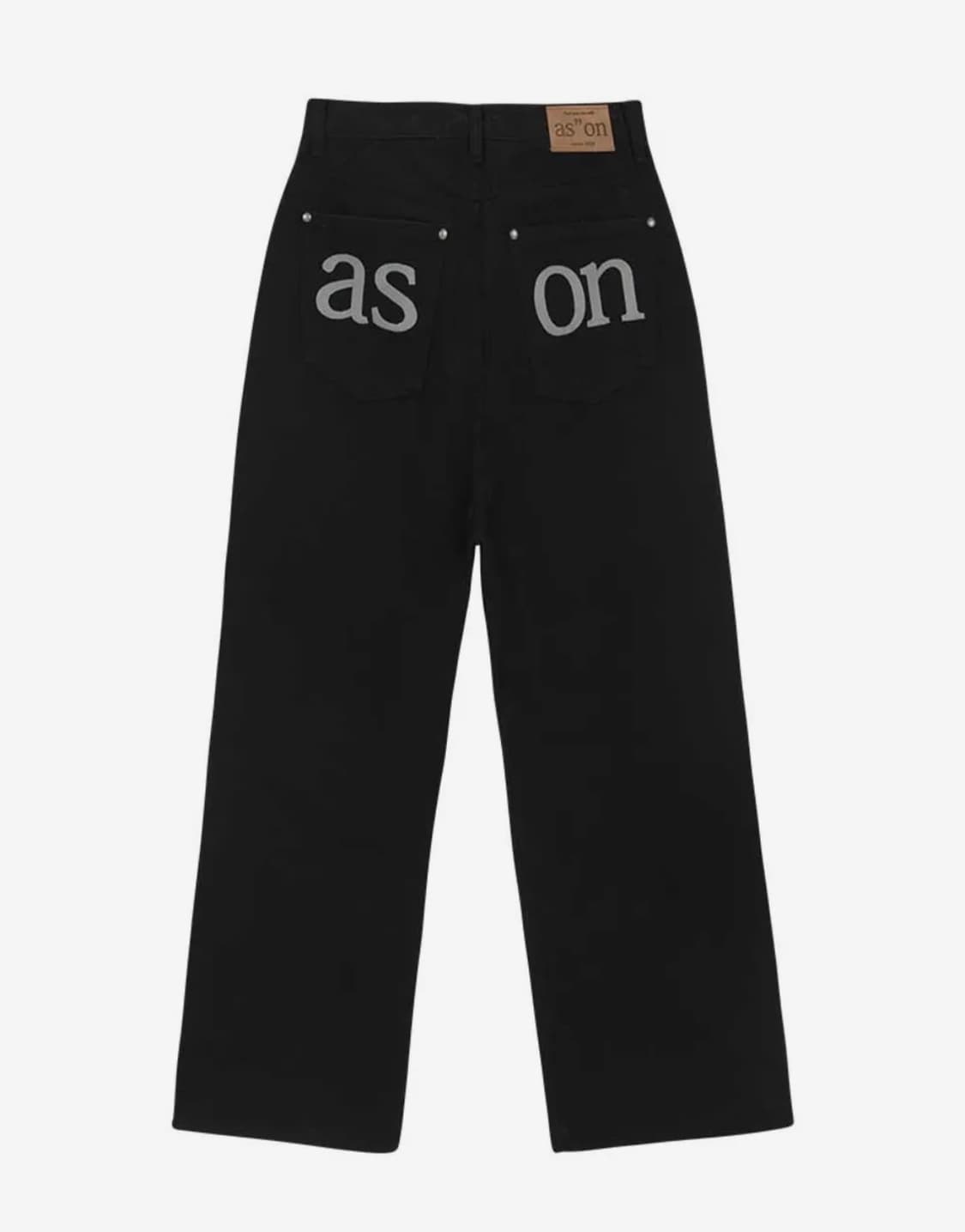 애즈온 스모그 와이드 팬츠 SMOG WIDE PANTS / BLACK 상품이미지1