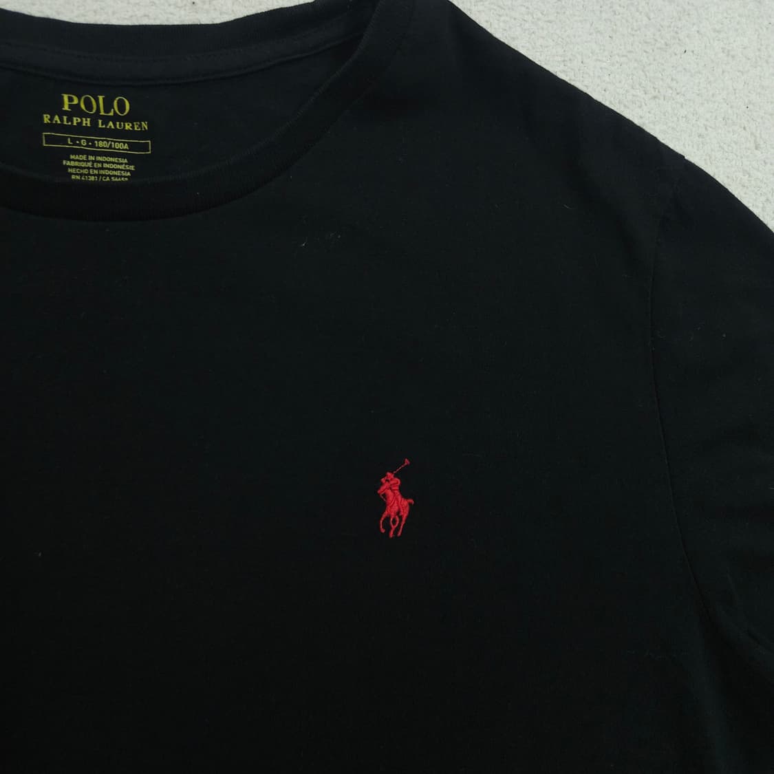 폴로 랄프 로렌 반팔티 L 블랙 상품이미지2