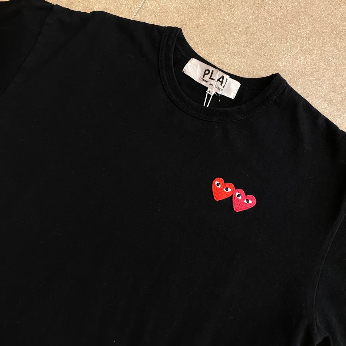 꼼데가르송 플레이 더블하트 티셔츠 상품이미지3
