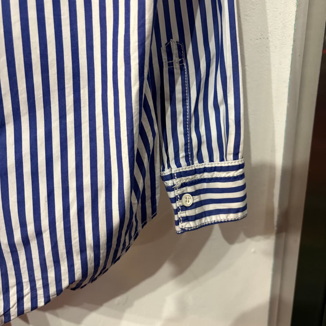 꼼데가르송 옴므 블루 스트라이프 & 화이트 스티치 셔츠 상품이미지9