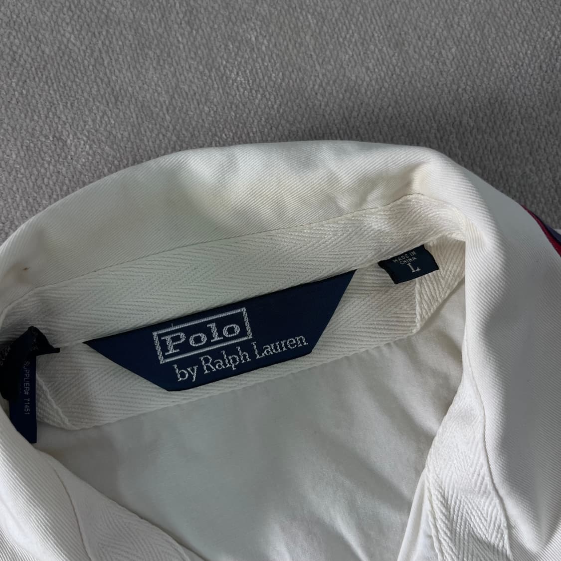 100 폴로랄프로렌 빅포니 성조기 화이트 블루종 자켓 상품이미지4