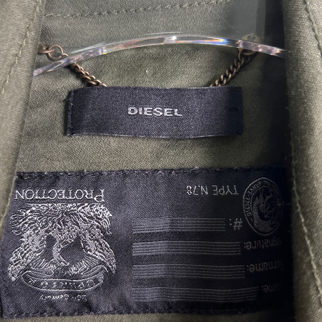 디젤 카키 패치 밀리터리 필드 자켓 XS 상품이미지3