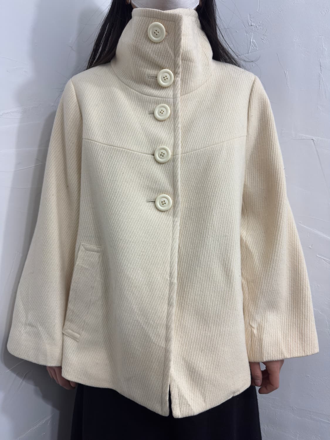 untitled ivory button wool jacket 상품이미지1