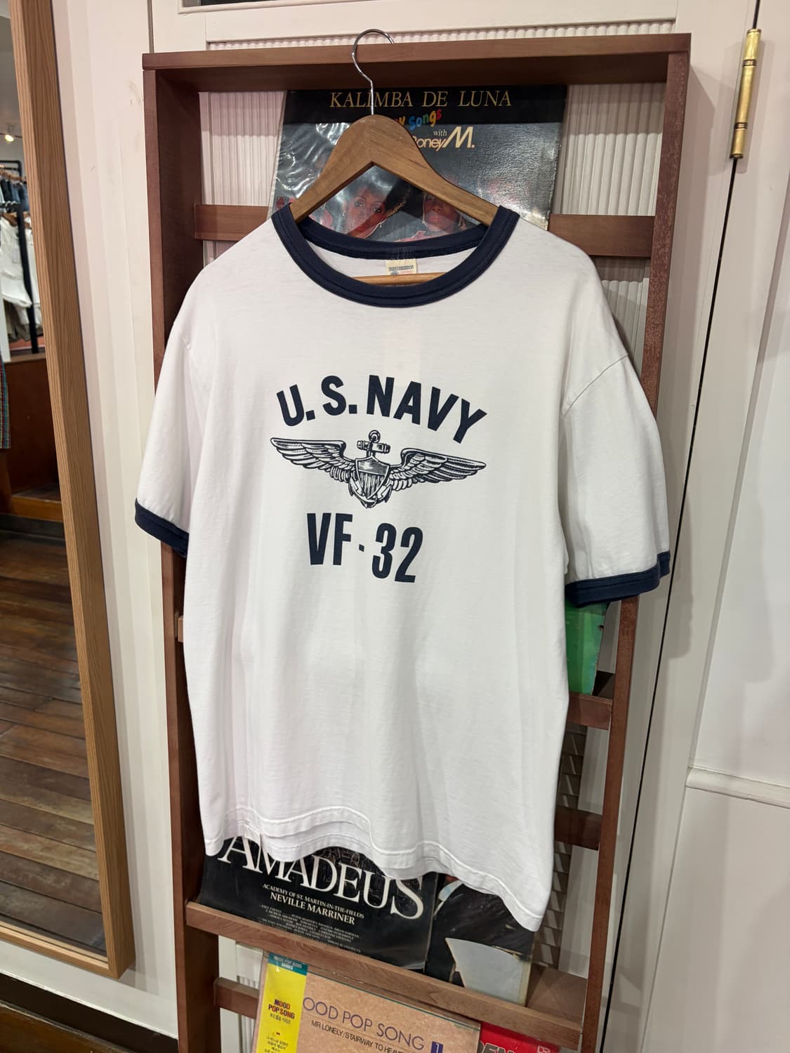 J85 버즈릭슨 프린팅 링거 티셔츠 L 상품이미지1