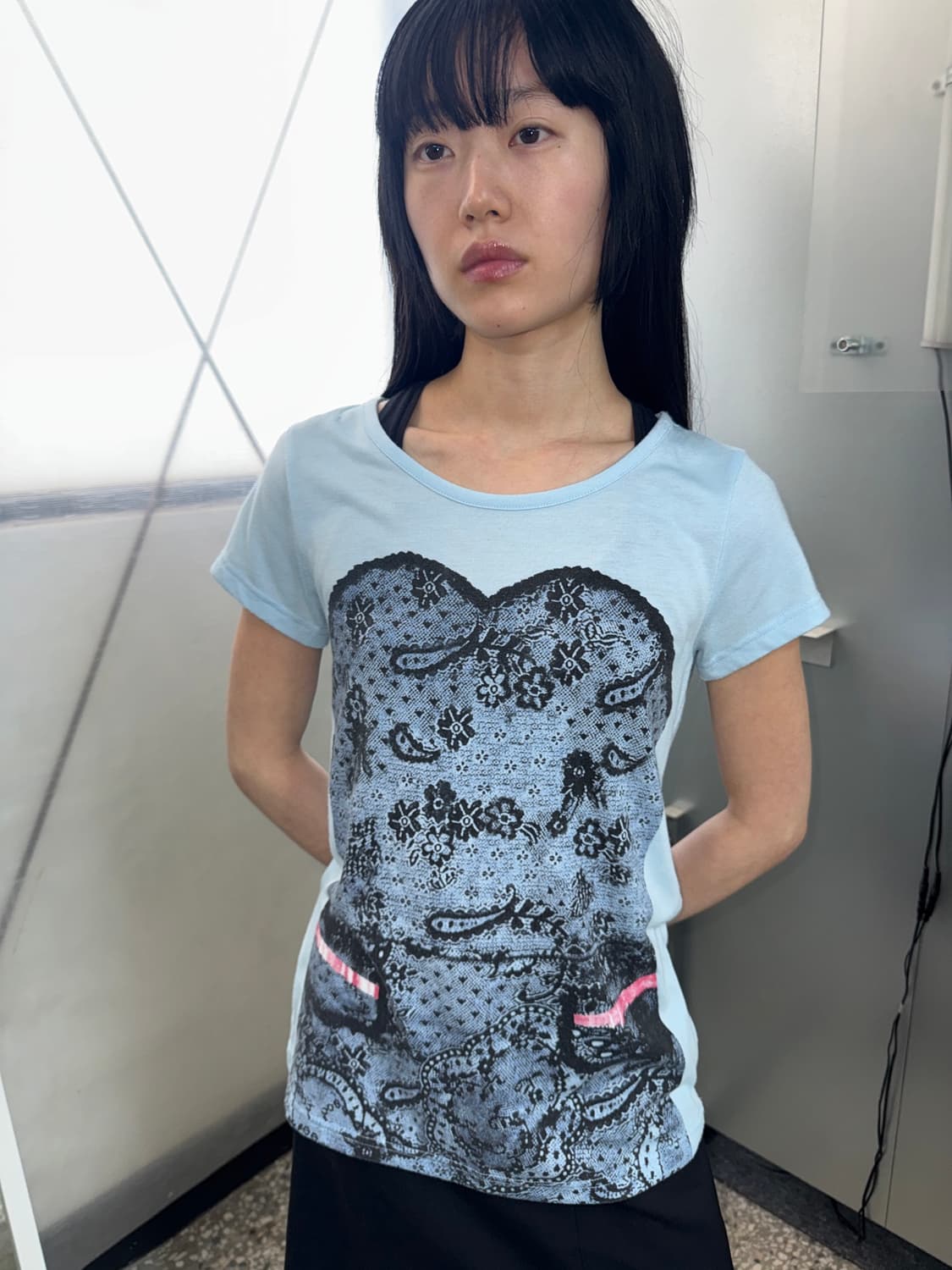 Corset print tee 상품이미지1