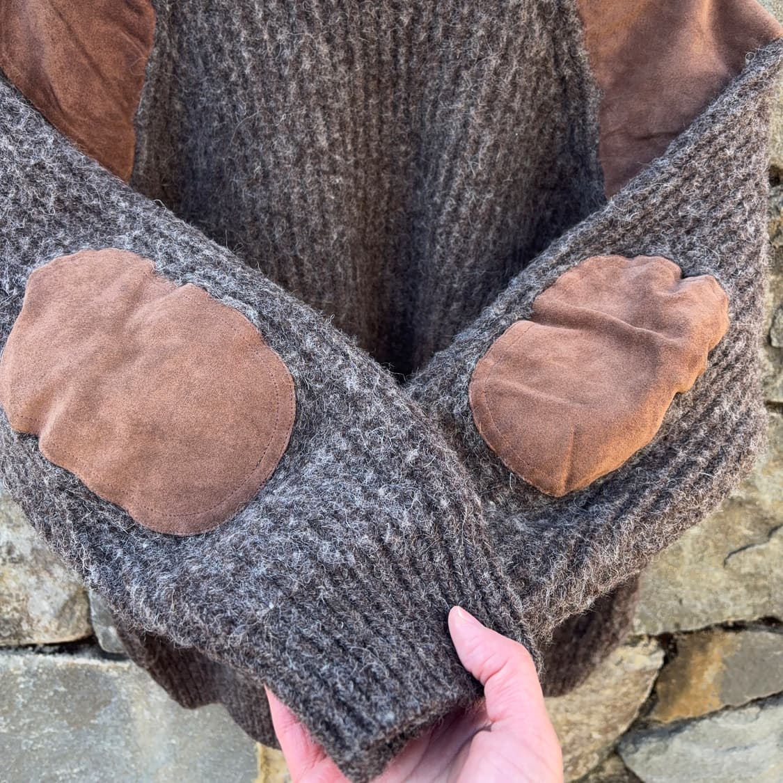 니피 Niffi 울 니트 스웨터 (스웨이드 패치) 상품이미지5