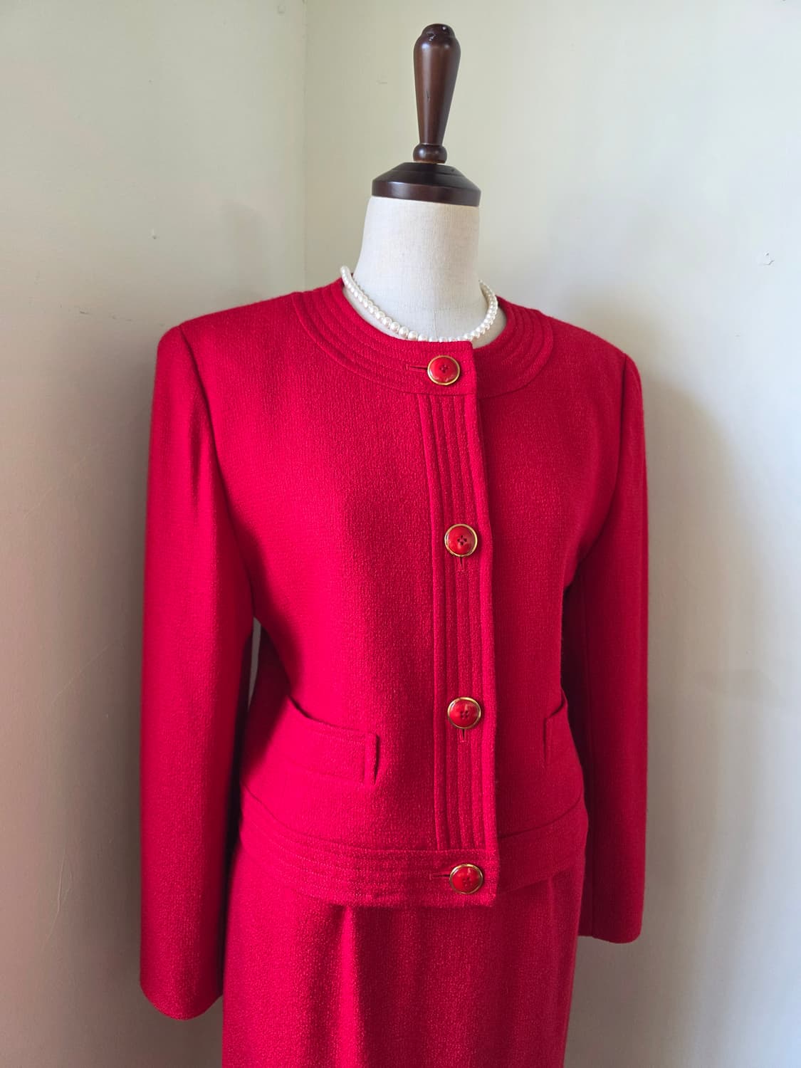 NINA RICCI  니나리치 레드 울 트위드 셋업 상품이미지2